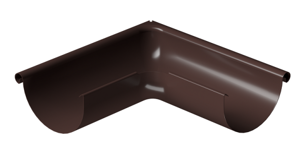 Угол внешний 90° D125 Döcke STAL PREMIUM Шоколад, (RAL 8019) купить в Черкесске