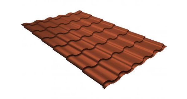 Металлочерепица кредо GL 0,5 GreenСoat Pural RR 750 кирпично-красный (RAL 8004 терракота) купить в Черкесске