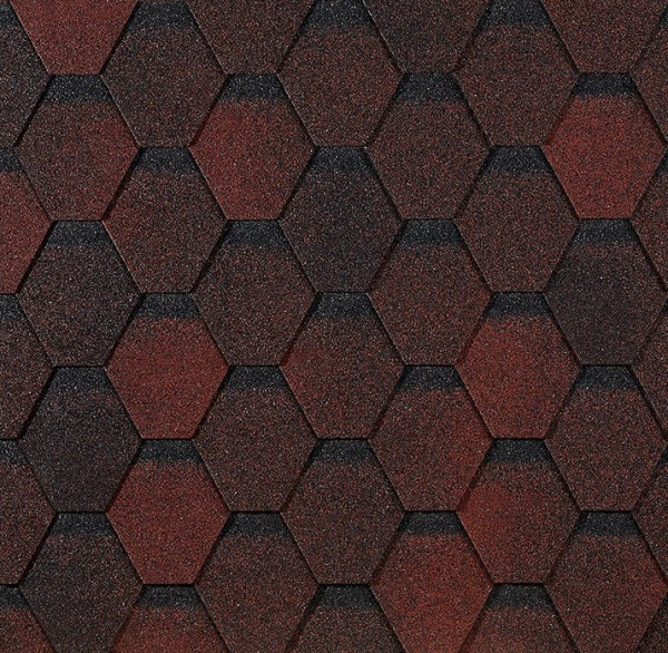 Гибкая черепица EURASIA Docke, Коллекция ШЕСТИГРАННИК Красный купить в Черкесске