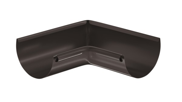 Водосток Aquasistem, система 125x90 - Угол желоба, внутренний 90° RR 32 Тёмно-Коричневый купить в Черкесске
