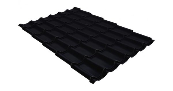 Металлочерепица классик GL 0,5 Velur20 RAL 9005 черный купить в Черкесске