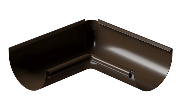 Угол внутренний 90° D125 Döcke STAL PREMIUM Каштан, (RAL 8017) купить в Черкесске