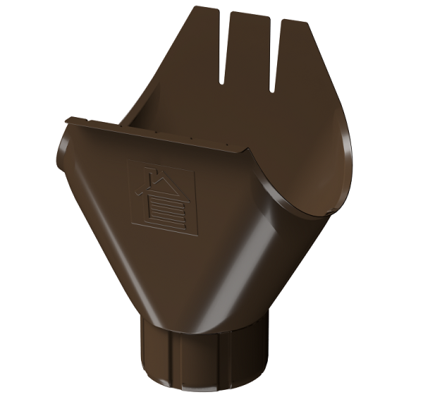 Воронка желоба D125 Döcke STAL PREMIUM Каштан, (RAL 8017) купить в Черкесске