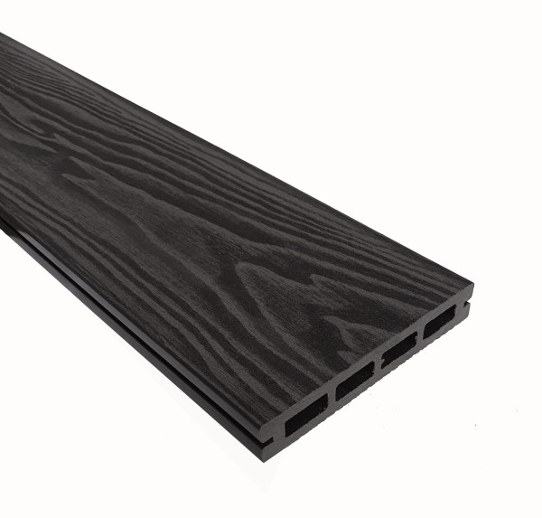 Террасная доска из ДПК Terrapol Смарт 3D Пустотелая с пазом Черное дерево купить в Черкесске