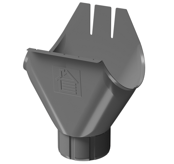 Воронка желоба D125 Döcke STAL PREMIUM Графит, (RAL 7024) купить в Черкесске