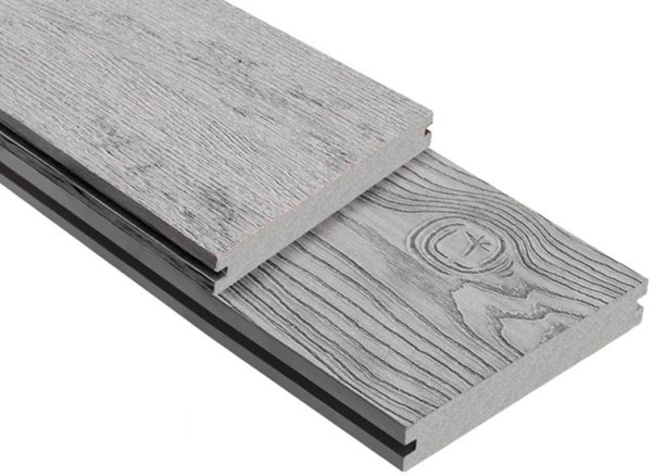 Террасная доска ДПК Outdoor 3D полнотелая STORM/OCEAN GREY серая микс купить в Черкесске