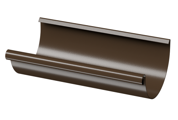 Желоб полукруглый D125 3 м Döcke STAL PREMIUM Каштан, (RAL 8017) купить в Черкесске