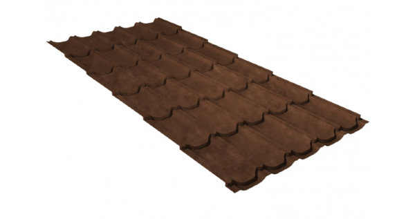 Металлочерепица квинта плюс GL 0,5 Safari Twincolor Brown купить в Черкесске