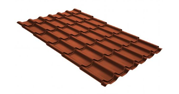 Металлочерепица классик GL 0,5 GreenCoat Pural RR 750 кирпично-красный (RAL 8004 терракота) купить в Черкесске