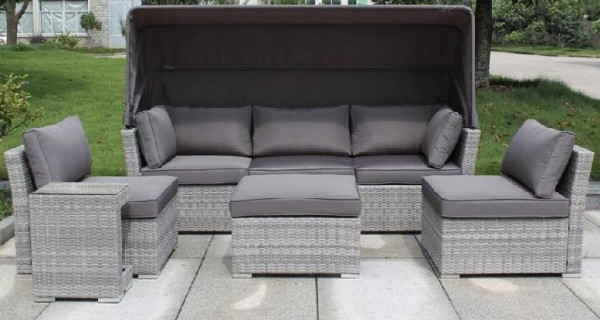 Диван-Трансформер AFINA плетеный из иск. ротанга AFM-320G Grey купить в Черкесске