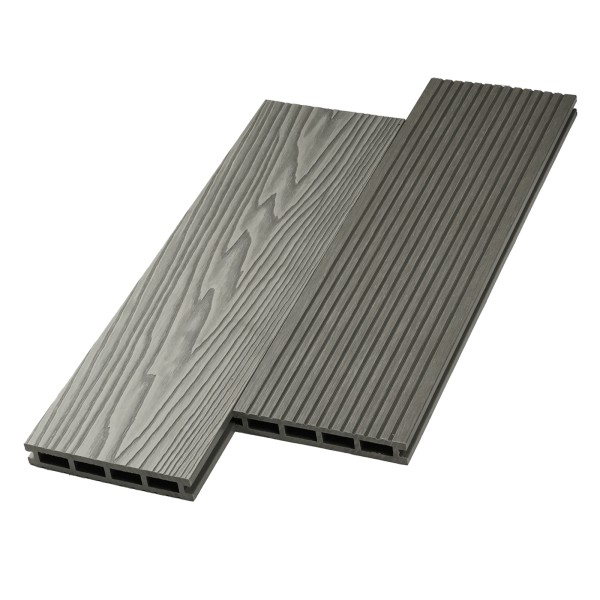 Террасная доска ДПК NanoWood двусторонняя New 3D тиснение + вельвет Серый купить в Черкесске