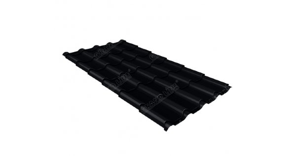 Металлочерепица камея 0,45 Drap RAL 9005 черный купить в Черкесске