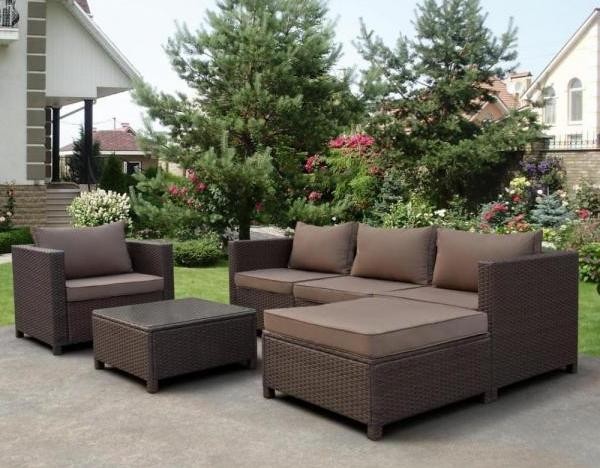 Комплект мебели AFINA плетеной из иск. ротанга YR821A Brown/Beige купить в Черкесске
