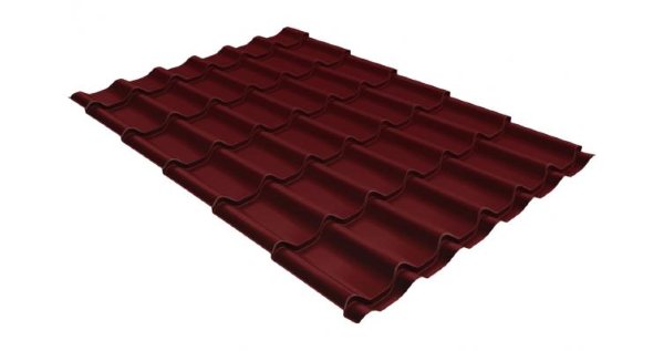 Металлочерепица классик GL 0,5 Quarzit lite RAL 3005 красное вино купить в Черкесске