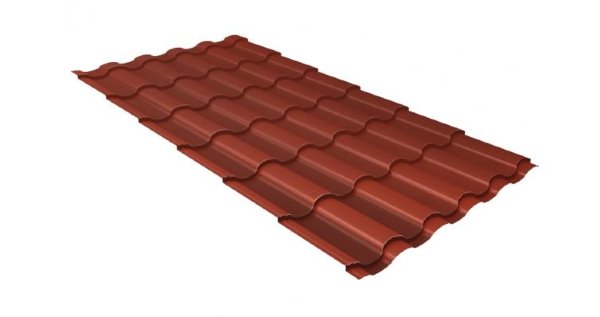 Металлочерепица кредо GL 0,5 Velur20 RAL 8004 терракота купить в Черкесске