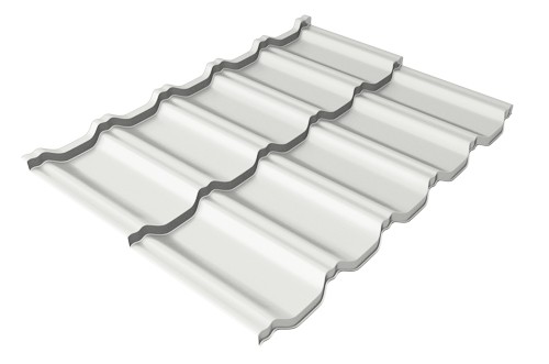 Металлочерепица модульная Квинта Uno Grand Line c 3D резом 0,5 Satin RAL 9003 сигнальный белый купить в Черкесске