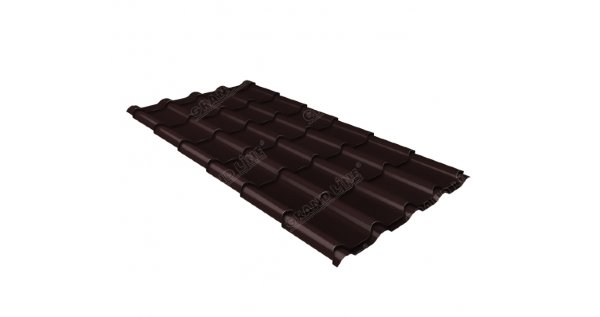 Металлочерепица камея GL 0,5 Quarzit RAL 8017 Metallic купить в Черкесске