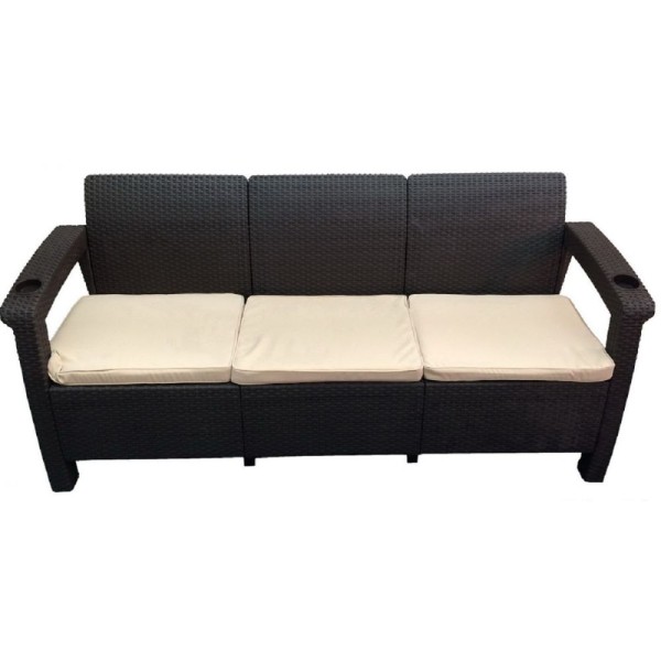 Трёхместный диван  Yalta Sofa 3 Seat венге купить в Черкесске