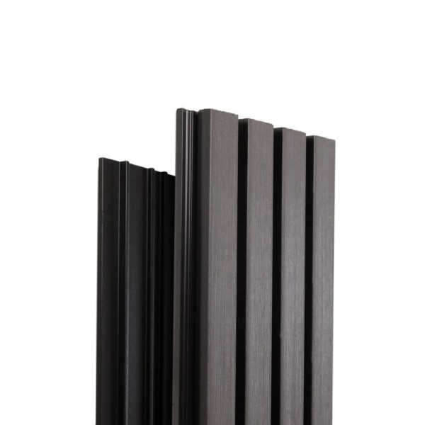 Фасадная доска Ecodecking Техно реечная 200х26х3000 Графит купить в Черкесске