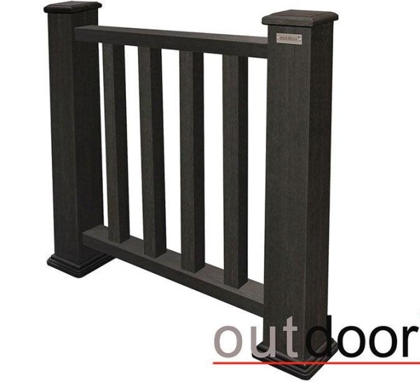 Ограждение из ДПК Outdoor Классик 3D STORM чёрный купить в Черкесске