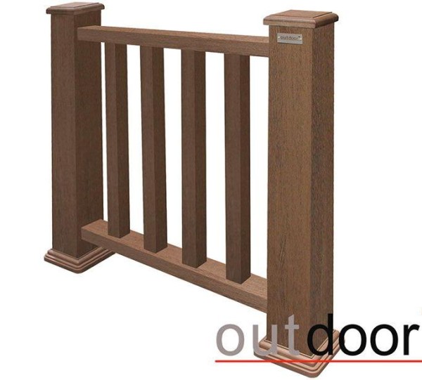 Ограждение из ДПК Outdoor Классик 3D STORM коричневый микс купить в Черкесске