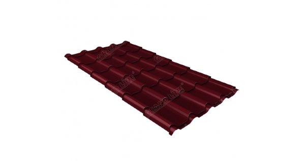 Металлочерепица камея 0,5 Satin RAL 3005 красное вино купить в Черкесске