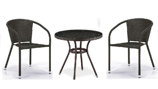 Комплект плетеной мебели AFINA из иск. ротанга Асоль-7 T282ANT/Y137C-W53 Brown 2Pcs купить в Черкесске