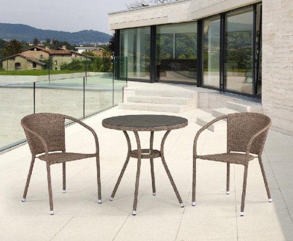 Комплект плетеной мебели AFINA из иск. ротанга T282ANT/Y137C-W56 Light Brown 2Pcs купить в Черкесске