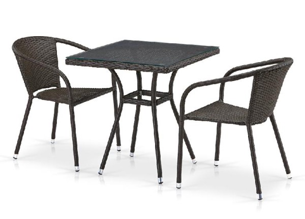 Комплект плетеной мебели AFINA из иск. ротанга T282BNT/Y137C-W53 Brown 2Pcs купить в Черкесске