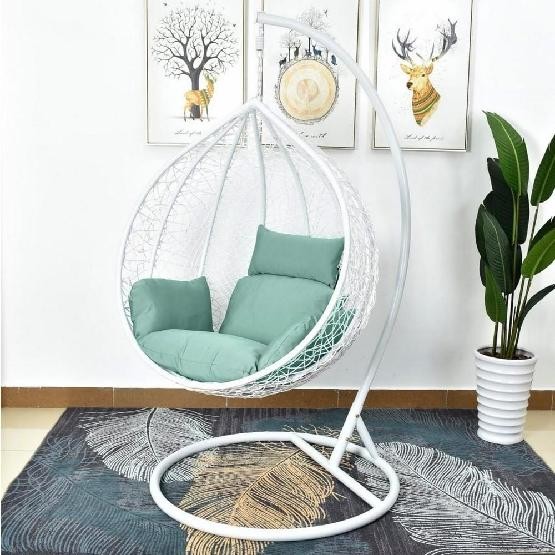 Кресло Подвесное из искусственного ротанга AFM-168A-L White/Green купить в Черкесске