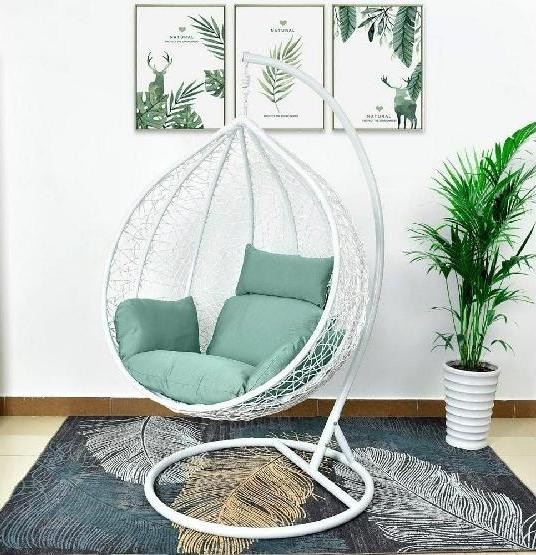 Кресло Подвесное из искусственного ротанга AFM-168A-XL White/Green купить в Черкесске