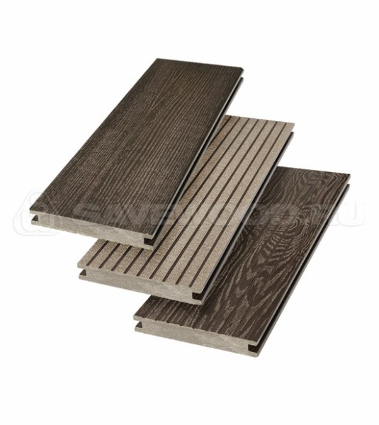 Террасная доска SW Fraxinus (R) полнотелая «SaveWood» Темно-коричневый купить в Черкесске