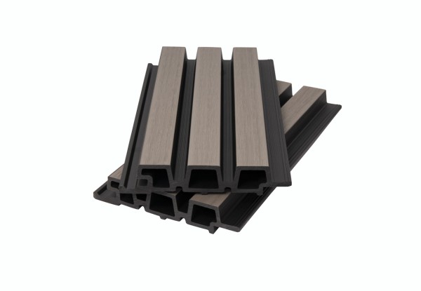 Фасадная панель брусковая двухцветная co-extrusion, snow mix купить в Черкесске