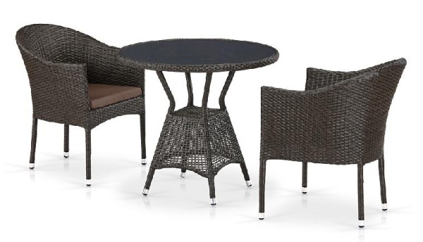 Комплект плетеной мебели AFINA из иск. ротанга T707ANS/Y350-W53 Brown 2Pcs купить в Черкесске