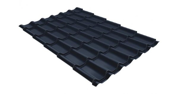 Металлочерепица классик 0,5 Satin RAL 7024 мокрый асфальт купить в Черкесске