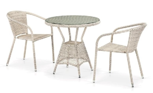 Комплект плетеной мебели AFINA из иск. ротанга T705ANT/Y137C-W85 Latte 2Pcs купить в Черкесске