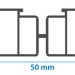 Лага алюминиевая KRONEX 50x25x3000 мм несущая купить в Черкесске