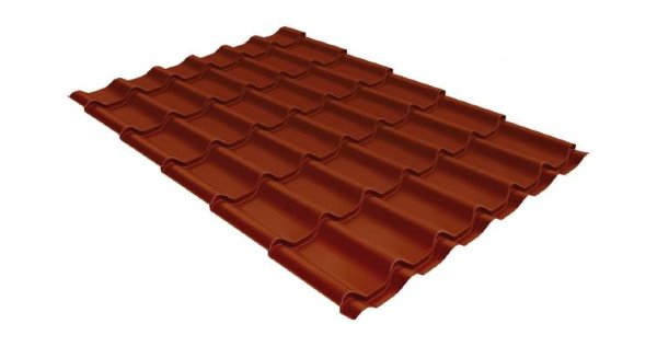Металлочерепица классик GL 0,5 Velur20 RAL 8004 терракота купить в Черкесске