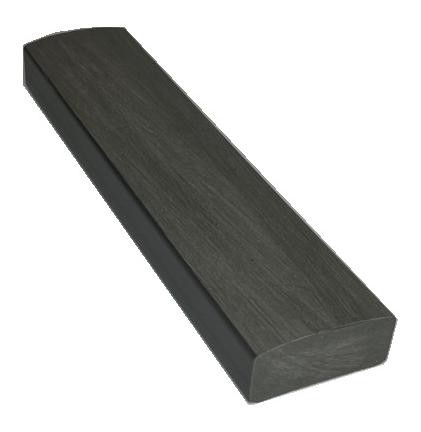 Лавочный брус Ecodecking Некст полнотелый брашированный 70х35 графит купить в Черкесске