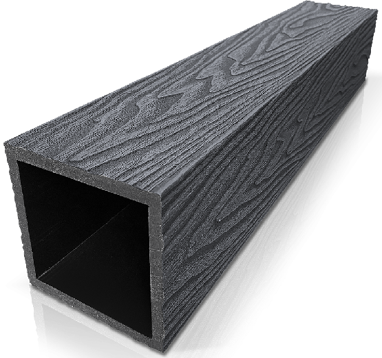 Столб ДПК 3D GardenParkett фактура дерева Графит купить в Черкесске