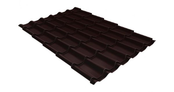 Металлочерепица классик GL 0,5 Velur20 RAL 8017 шоколад купить в Черкесске