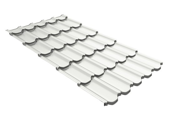 Металлочерепица квинта плюс с 3D резом 0,5 Satin RAL 9003 сигнальный белый купить в Черкесске