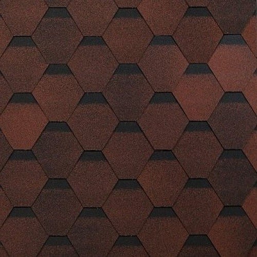 Гибкая черепица Shinglas, коллекция Оптима – Красный купить в Черкесске