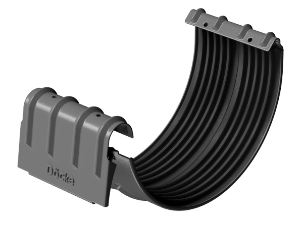 Соединитель желобов D125 Döcke STAL PREMIUM Графит, (RAL 7024) купить в Черкесске