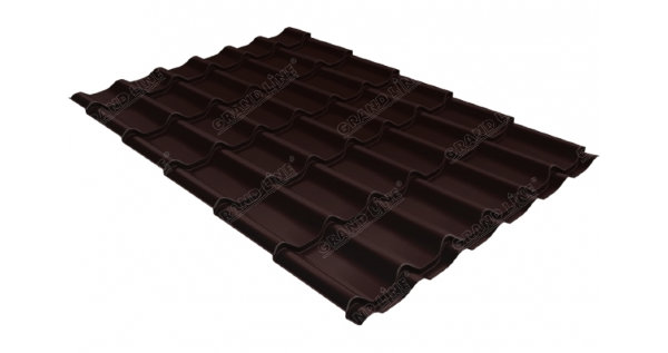 Металлочерепица классик GL 0,5 Quarzit RAL 8017 шоколад Metallic купить в Черкесске