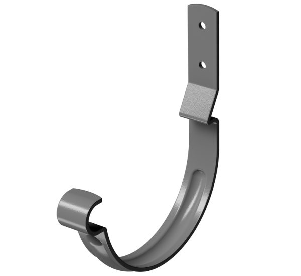 Карнизный крюк короткий (гнутый) D125 Döcke STAL PREMIUM Графит, (RAL 7024) купить в Черкесске