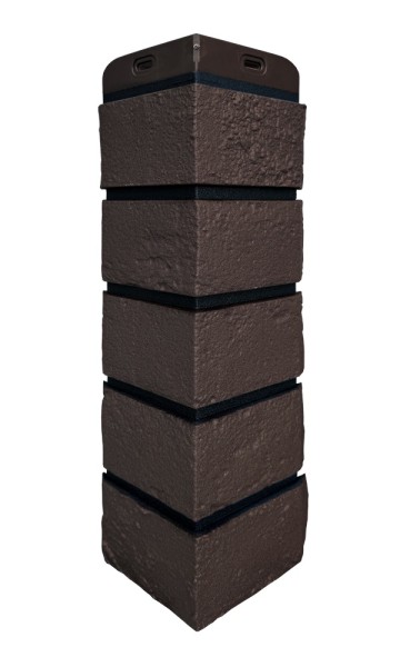 Угол Grand Line состаренный кирпич премиум Шоколадный (шов RAL 9005) купить в Черкесске