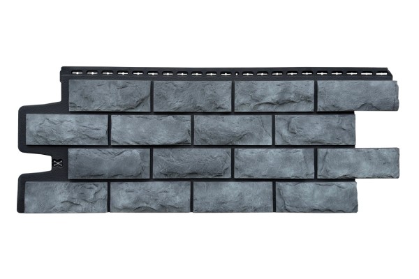 Фасадные панели Grand Line Колотый Камень Антрацит, Шов черный купить в Черкесске